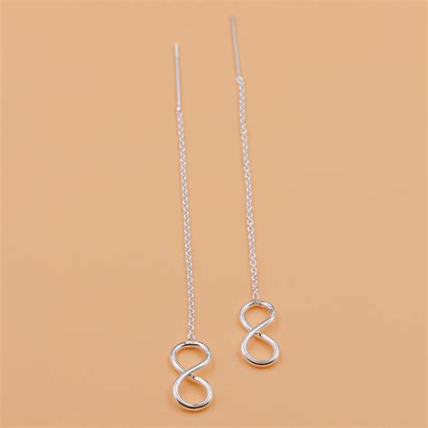 Infinity Threader Silver Earring – SILBERUH