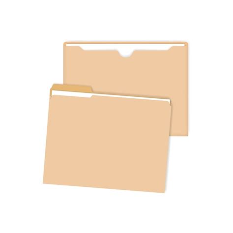 Manila-Dateihüllen im Briefformat mit Papierblättern innerhalb der ...