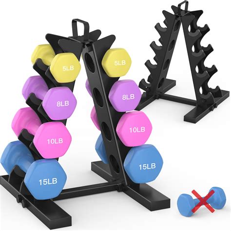 TomCare 4 Tier Dumbbell Rack Stand Only, Weight Rack for Dumbbell Set ...