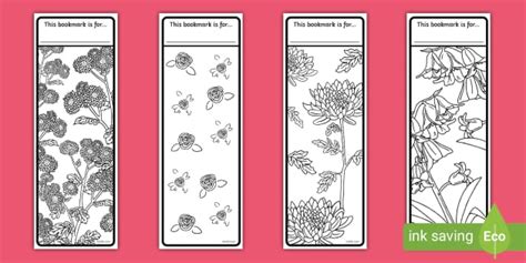 Floral Bookmarks to Colour Activity|Twinkl Resources|Books