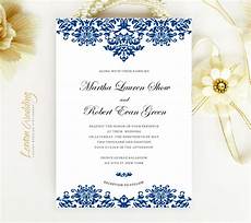 Blue Wedding Invitation by Royal Blue Wedding Invitations Lemonwedding Blue Wedding Invitation