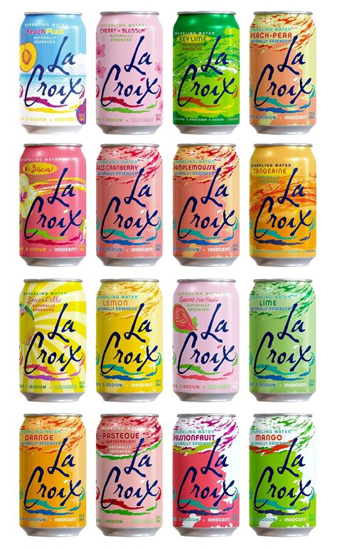 La Croix Sparkling Water 16 Flavor Variety Pack - Lacroix Seltzer Water ...