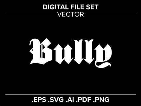 Kanye West Bully Vector Logo Files: SVG, EPS, PNG (digital Download) - Etsy