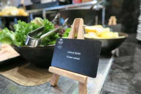 Modern buffet labels in Bratislava's Grand Hotel Riverpark | Evolis