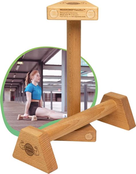 Buy WOODPOWER PowerBars, Beech Wood Push Up Bars, XL, 250 kg Weight ...