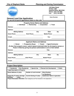 Fillable Online Zoning Application - The City of Elephant Butte Fax ...