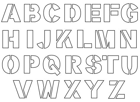 Stencils Free Printable Letters