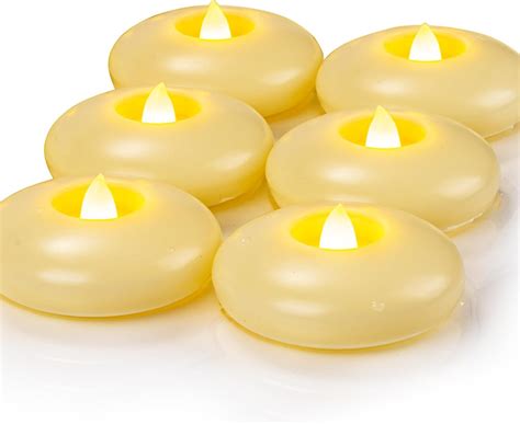 Amazon.com: Homemory 6 Pack 3” Flameless Led Floating Candles, 200 Hour ...