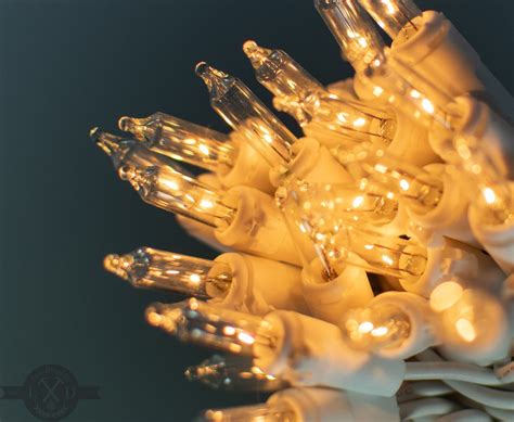 White Wire Christmas Lights Steady Mini Light String Lighting Holiday ...