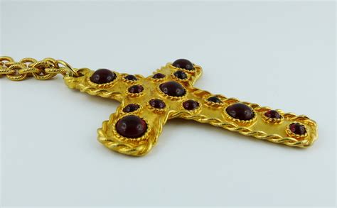 Escada Vintage Massive Cross Pendant Necklace at 1stDibs | escada ...