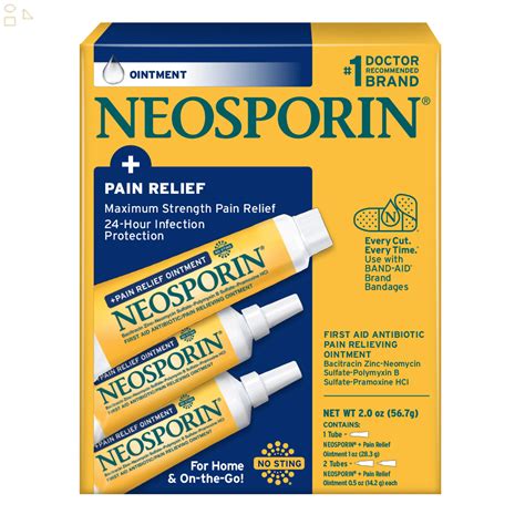 Neosporin + Pain Relief Dual Action Topical Antibiotic Ointment, 2 ...