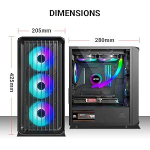 Amazon.in: Buy Ant Esports 205 Mini 6F Mini-Tower Computer Case/Gaming ...