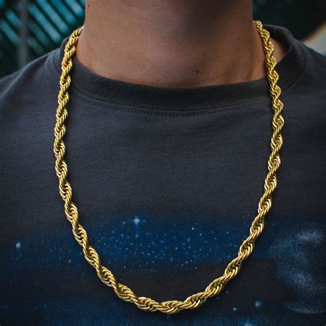 Thick Rope Chain (8mm) | Chain, Gold chains for men, Mens gold chain ...