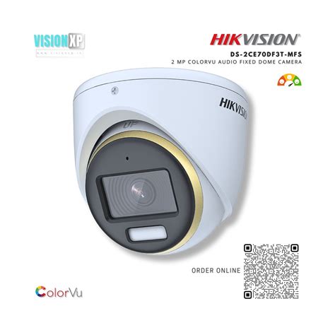 Hikvision DS-2CE70D0T-PTLTS 2MP Two-Way Audio Fixed PT Dome Camera ...