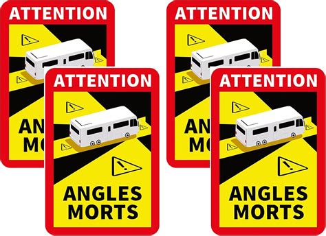 Buy 4 Pcs Angles Morts Sticker Motorhomes Angles Morts Sticker Blind ...