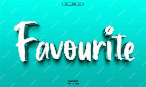 Premium PSD | Free psd favourite text effect