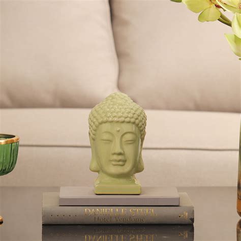 Shop Light Green Ceramic Buddha Head - at Best Price Online in India