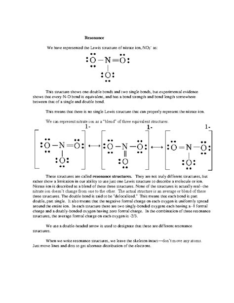 Nitrate Ion Lewis Structure No3