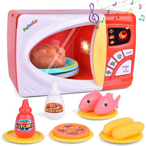 FUN LITTLE TOYS Kids Kitchen Play Set with Toy Microwave and Play India ...