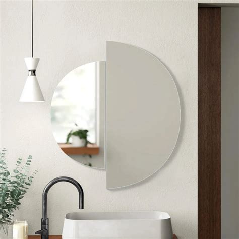 Frameless Semi Circle Mirror for Living Room & Bathroom – Flair Glass