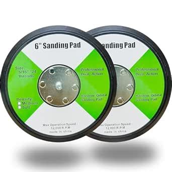 Toromp 2 Pack 6" Vinyl Faced PSA Backing Pad for Air Sander Polisher ...