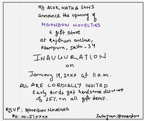 Image result for Invitation Writing Class 12