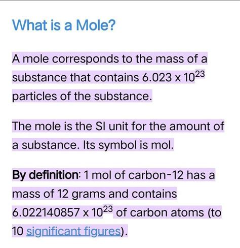 define mole.Explain with example. - Brainly.in