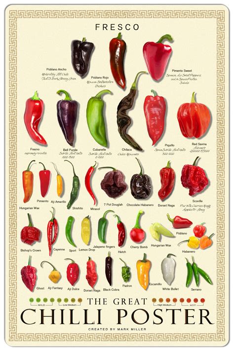 Types Of Chili Peppers Chart