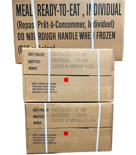 MRE Meals Ready to Eat A Or B case 2025, 2026 India | Ubuy