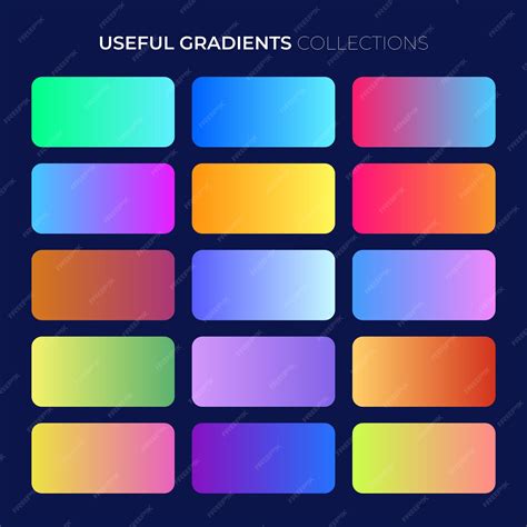 Premium Vector | Mastering gradients 15 proven color combinations
