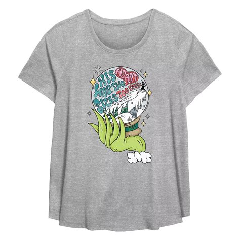 Plus Size Dr. Seuss Grinch His Heart Was Two Sizes Too Small Snow Globe ...