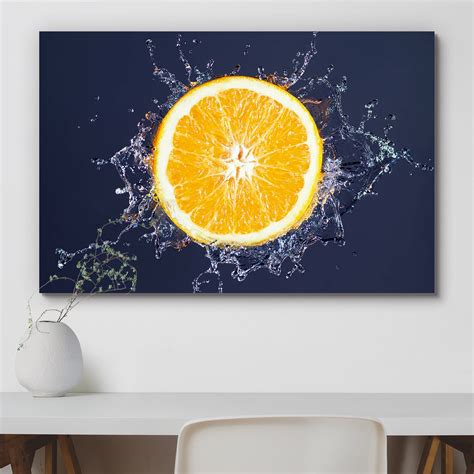 Orange Splash With Water Peel & Stick Vinyl Wall Sticker – ArtzFolio.com
