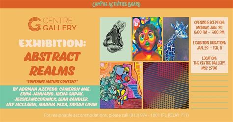 Centre Gallery Exhibition: Abstract Realms, Centre Gallery USF, Temple ...