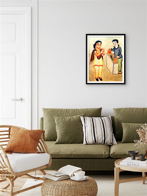 Shop Today The Phuchkawala, Kalighat Art by Bapi Chitrakar - MeMeraki