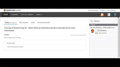 How to Navigate the Student Home Page | Connexus Tutorial for ...