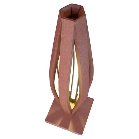 Floor LED Lamp M.Satta Winery Sustainable Oak Carrara Marble HandMade ...