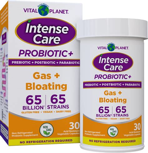 Amazon.com: Vital Planet - Intense Care Gas & Bloating Probiotics Plus Organic Prebiotics ...