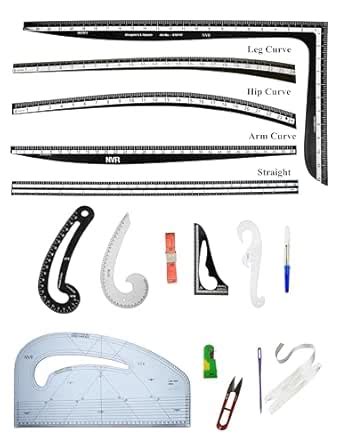 NVR Premium Tailoring set of Armhole, French curve, measuring tape ...