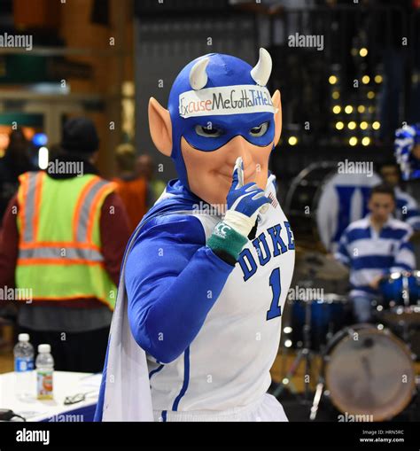 CONWAY, SC - MARCH 03: The Duke Blue Devils mascot performs during the ...