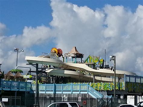 .The Thundering Surf WaterPark offers several water slides. There is a ...