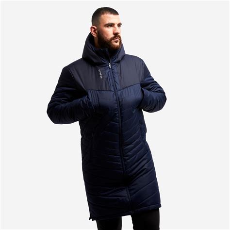 Adult Long Football Parka Coat - Dark Blue KIPSTA | Decathlon