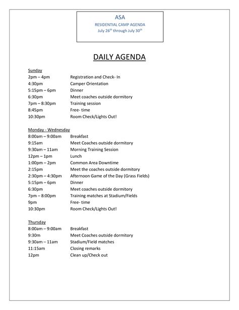 Agenda Schedule Example 的图像结果