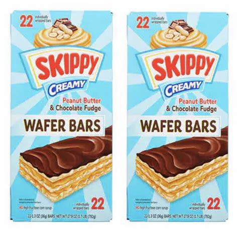Skippy Snack Wafers, Peanut Butter and Chocolate Fudge, 1.3 oz 44 ct ...