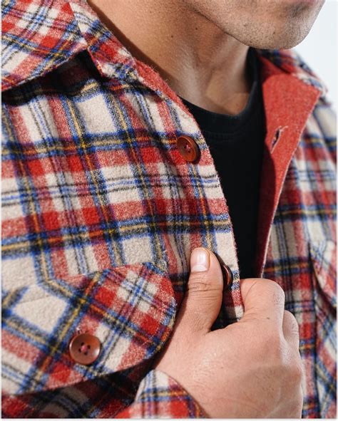 Men's Woolen Overshirts Red| Double-Insulated Shirts-Online in India ...