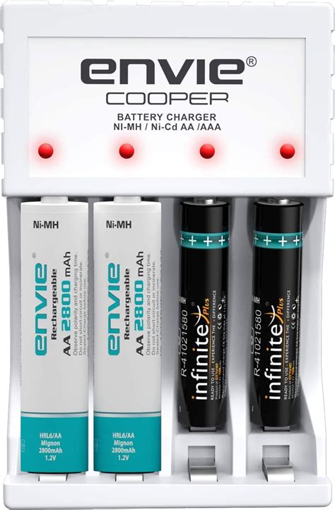 ENVIE® (ECR 20MC+2800+1100) Standard Charger ECR 20 MC for AA & AAA Ni ...