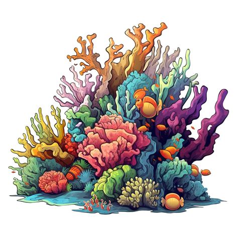 Premium AI Image | Coral reef clip art