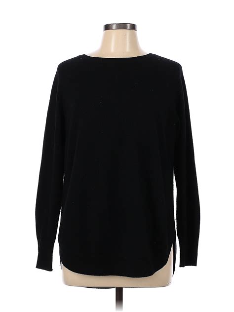 Peck & Peck 100% Cashmere Color Block Polka Dots Black Cashmere ...