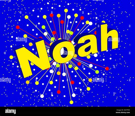 Baby Boy Name Noah On Abstract Background Stock Photo - Alamy