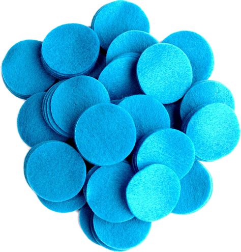Buy Playfully Ever After Neon Blue Craft Felt Circles (2.5 Inch - 46pc ...