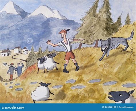 The Boy Who Cried Wolf Royalty-Free Stock Photo | CartoonDealer.com ...